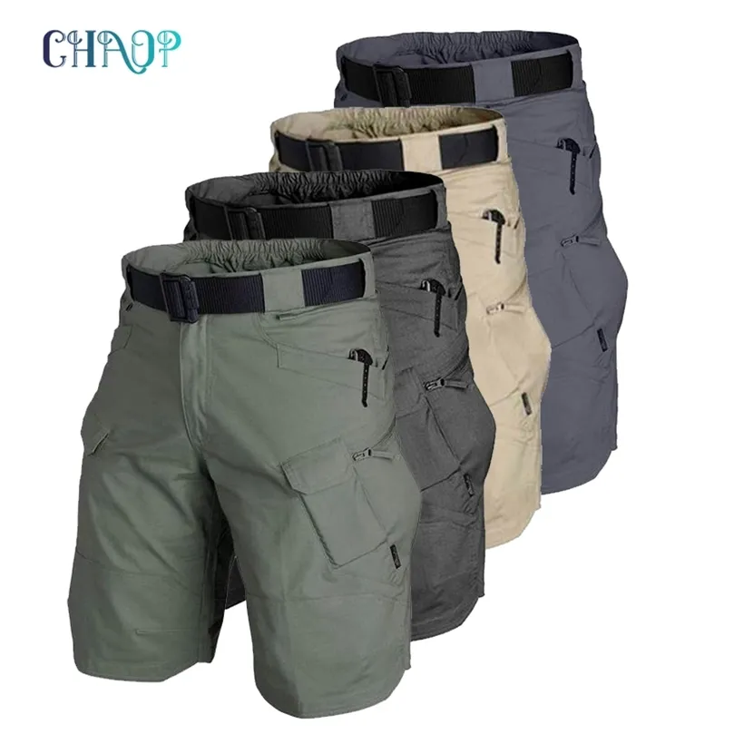 Hommes Classique Tactique Shorts Amélioré Étanche À Séchage Rapide Multipoches Court Pantalon En Plein Air Chasse Pêche Militaire Cargo Shorts 220622