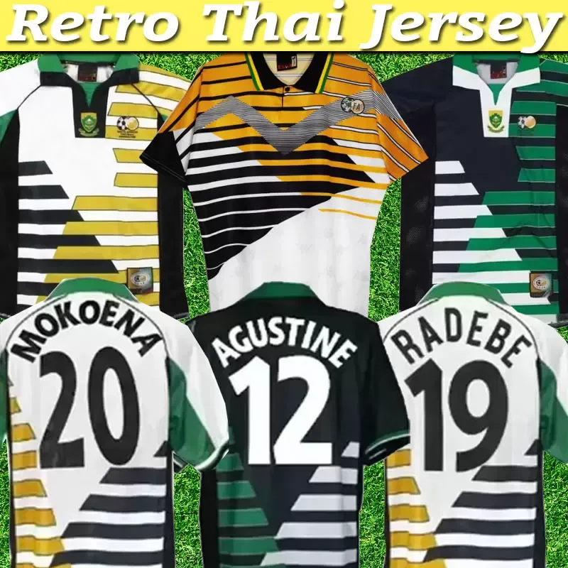 1998 Africa Retro Soccer Jersey MOKOENA AGUSTINE RADEBE PARKER Home Away South Classic Vintage Football Shirt Short Adult Uniforms