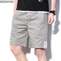 Summer Mens Shorts Men Cotton Casual Streetwear Short Man Korean Style Knitted Boardshort Brand Solid Clothing Pantaloncini Men's