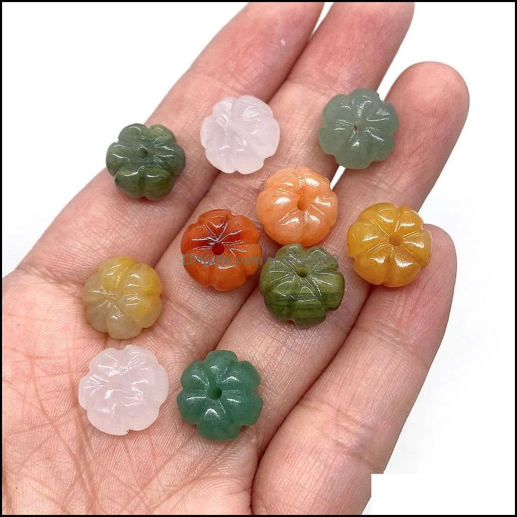 Artes e artesanato Presentes de artes Home Garden 9x1m Pumpkin Crystal Stone Bels Pink Green Green Orange perfurado L Dhmht