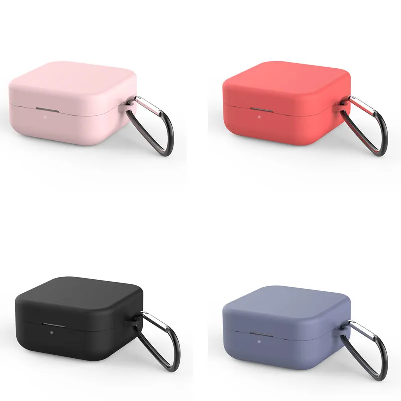 Silicone Protective Earphone Accessories Cases for Xiaomi Air 2 SE Bluetooth Headphones Boxs Earbuds Cover case with Hook