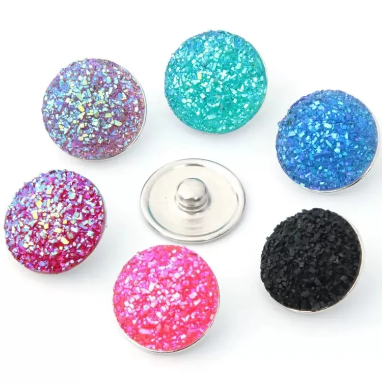 Bulk Lots 18MM Snap button charms acrilico zenzero scatta per braccialetti Snap intercambiabili NOOSA Gioielli di moda che fanno fornitori all'ingrosso