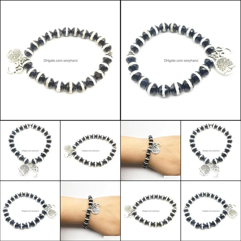 SN1319 Designer Women Bracelet Tree of Life Ohm Charm Yoga Bracelet Handmade DZI Beads Jewelry Natural Stone Bracelet Wholesale