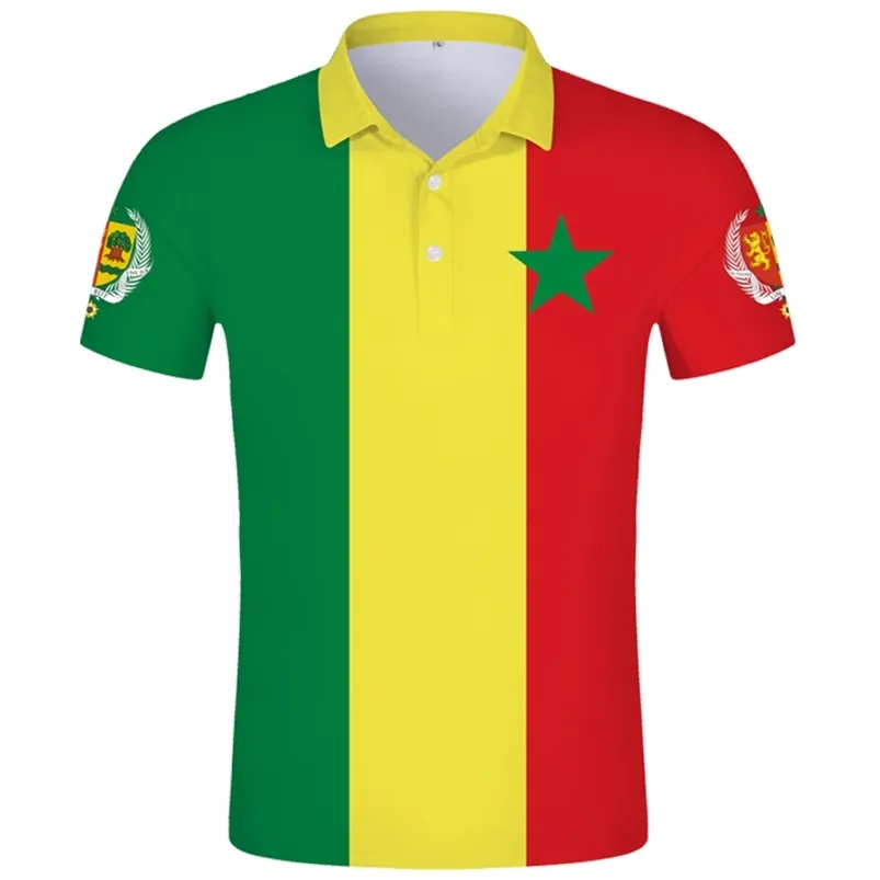 Senegal Polo Shirt Diy Free Custom Made Name Sen Polo Shirt Nation Flag Sn French Country College Print Text Po Clothes 220702