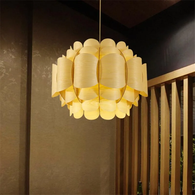 Lampes suspendues en bois d'asie du sud-est, lampes faites à la main, restaurant japonais, salon de thé, maison, bar, boutique, éclairage suspendu