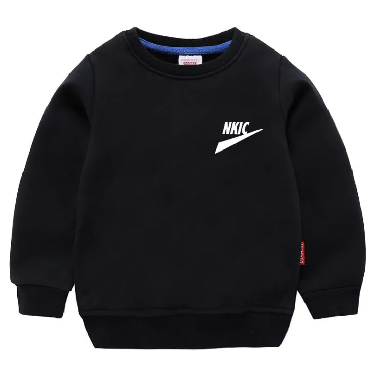 Cotton children's sweatshirt boys and girls baby spring and autumn new long-sleeved round neck solid color