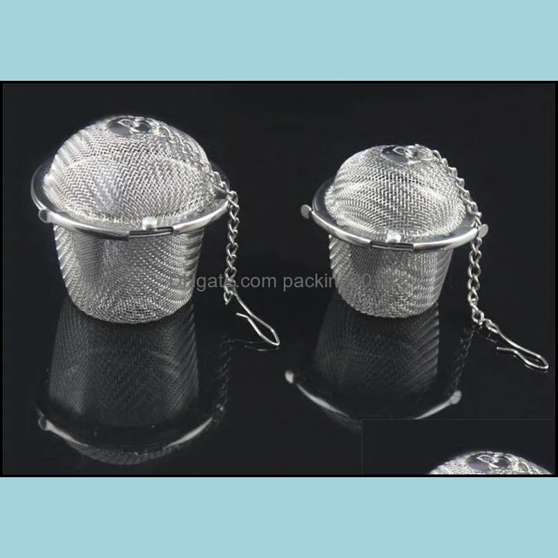 Stainless Steel Tea Infusers Mesh Ball Reusable Strainer Herbal Locking Tea Filter Infuser Spice Coffee Tea Tools