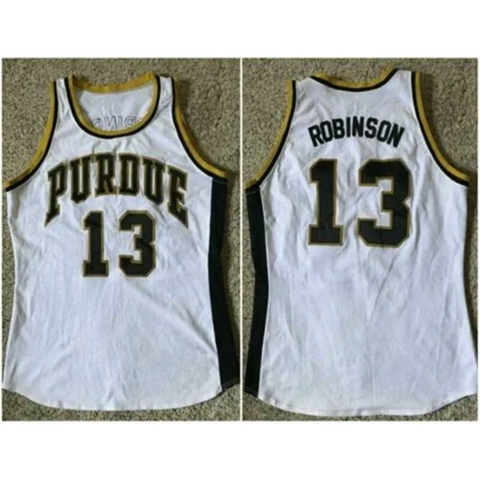 Sjzl98 13 Glenn Robinson Purdue College Basketball Jersey Queensway Custom Throwback Sports Customize any name and number