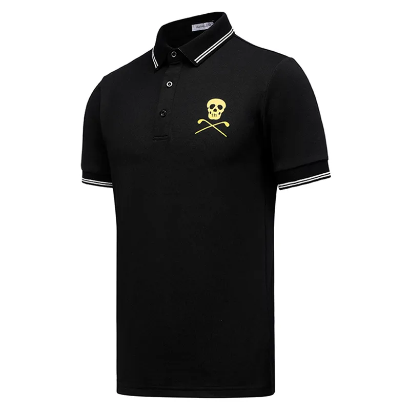 Summer Golf Clothing Men Short Sleeve Golf T-shirts Svart eller vit färg utomhus Leisure Sports Polos Shirts