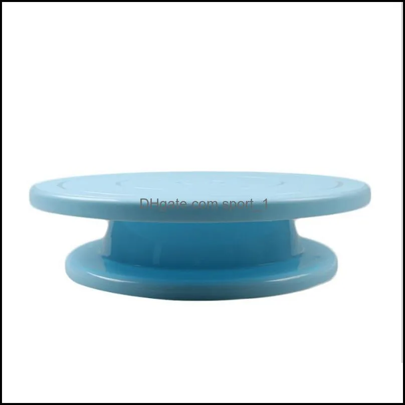 plastic cake plate turntable rotating anti-skid round stand decorating tool rotary diy pan baking kitchen accessories & pastry tools
