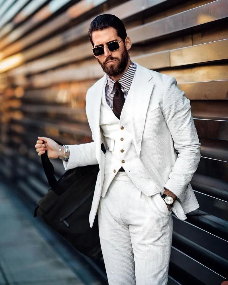 Buy Men Suits 3 Piece Designer Tuxedo Black and White Style Suits Wedding  Party Suits Elegant Suits Formal Fashion Suits Stylish Bespoke for Men  Online in India… | Wedding suits men, Man