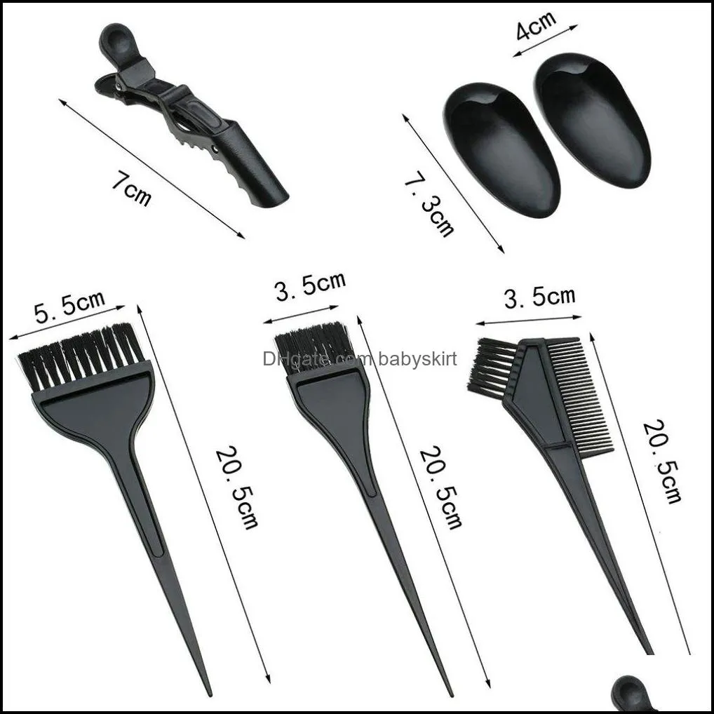 Train/Sea shipmen CB010 20pcs Hair ColoringSet Hairdressing Tools kits Comb Brush Disposable Shower Cap Hair Dyeing Bowl Coloring