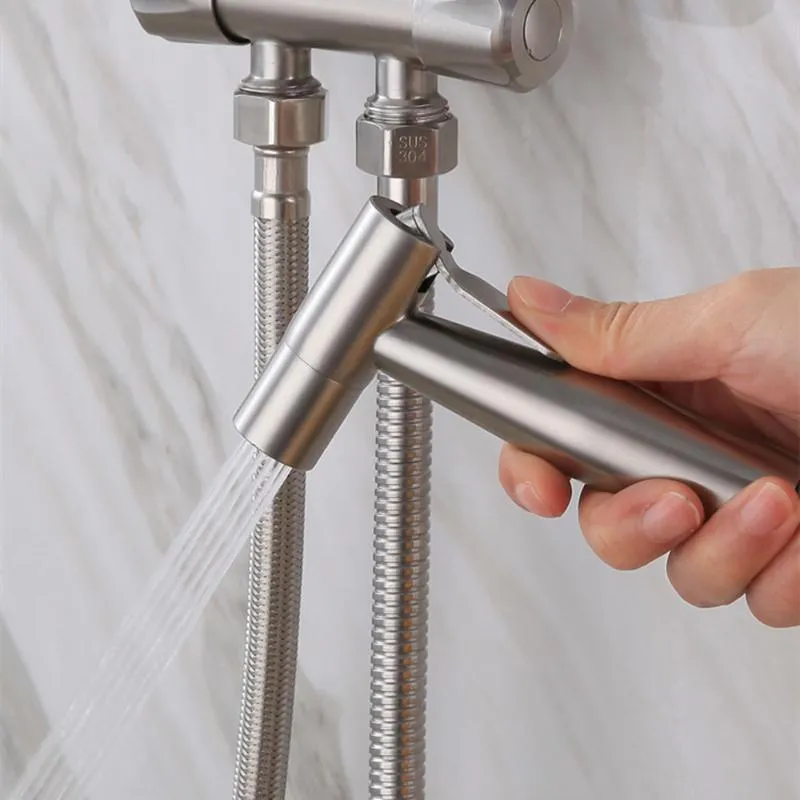 Stainless Steel Handheld Bidet Sprayer Kit With Self Cleaning Shower