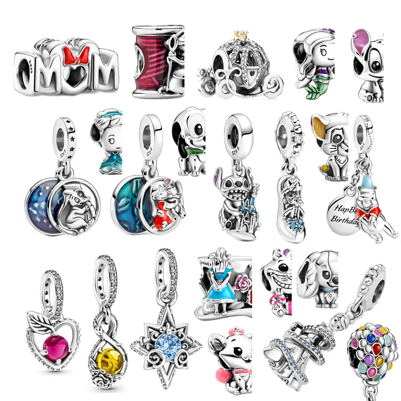 New Fashion Classic Silver Beads For Pandora Bracelet Womens DIY Making Princess Animal Charms Pendants Luxury Designer Jewelry