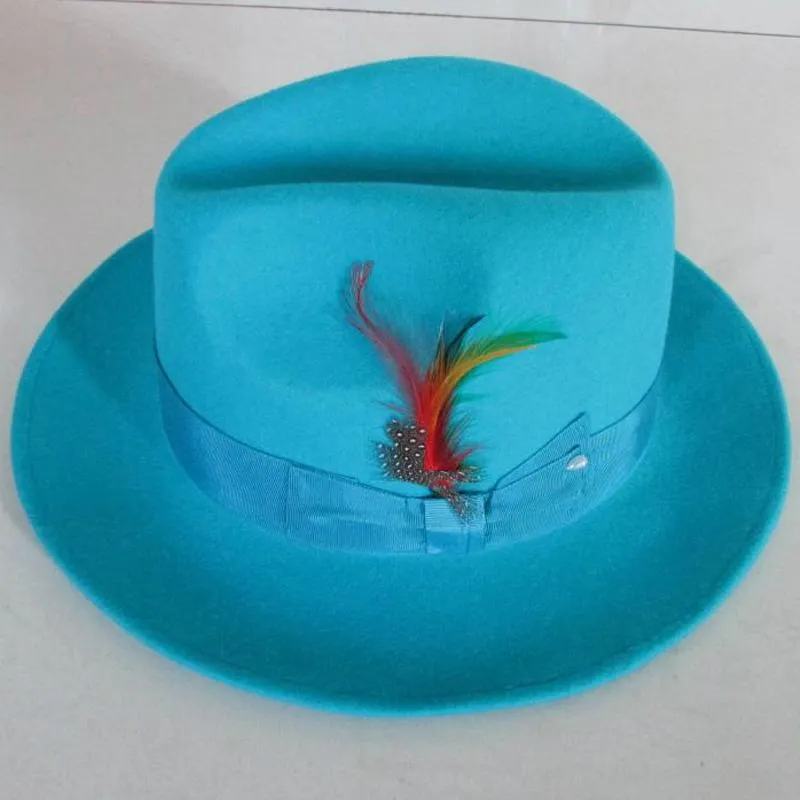 LIHUA Mens Wool Felt Fly Fishing Fedora With Handmade Trilby Stitching Bowknot And Feather Embellishments Stain Resistant And Crushable From Dreweubanks 33.6 DHgate.Com