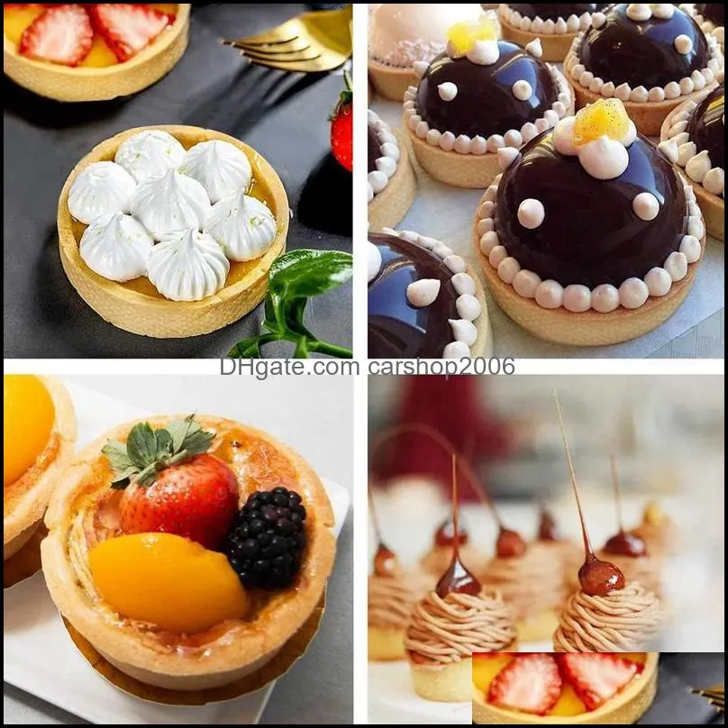 promotion! stainless steel double rolled tart rings and perforated cake mousse rings,rolled muffin rings,circle ring,10 pc baking & pastry