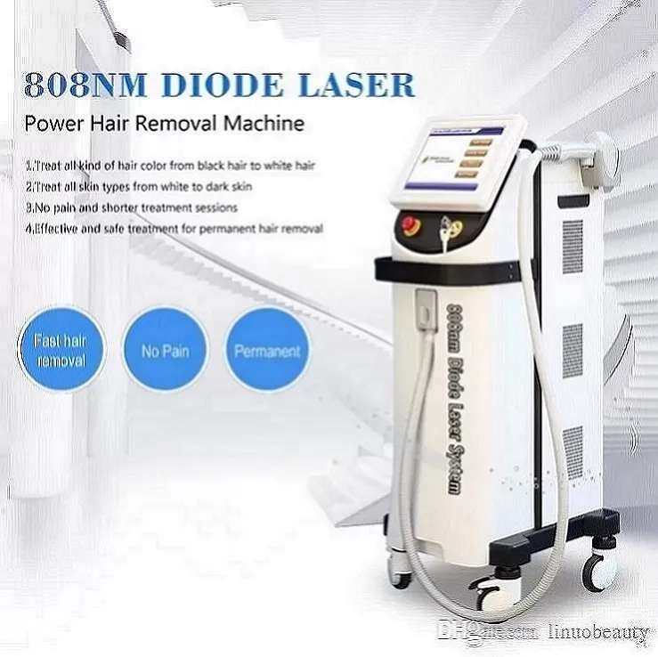 Ny ankomst 808nm Diod Laser Hårborttagning Maskin smärtfri Permanent Fast Remover Salong Använd 808 Laser Skin Rejuvenation Beauty Equipment