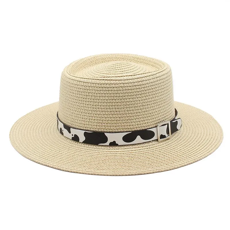 2022 Spring Summer Sunhat Women Men Straw Hat Wide Brim Hats Woman Casual Top Hat Girls Holiday Beach Caps Fashion Outdoor Travel Sunhats Sun Protection Cap Wholesale