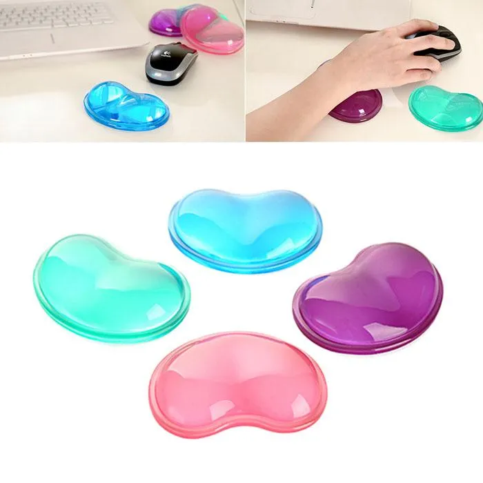 Mouse Pads & Wrist Rests Silicone Heart-shaped Computer Pad 3D Wavy Comfort Gel Hand Support Cushion PadMouse