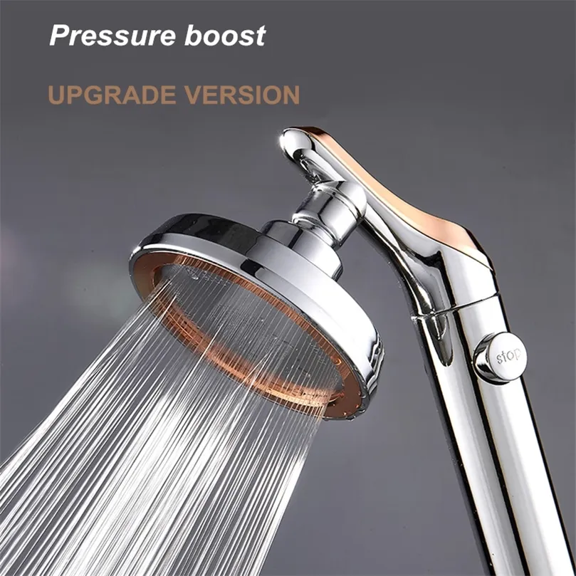 シャワーヘッドバスルーム回転高圧節水ハンドヘルド調整可能停止ボタン雨S 220401