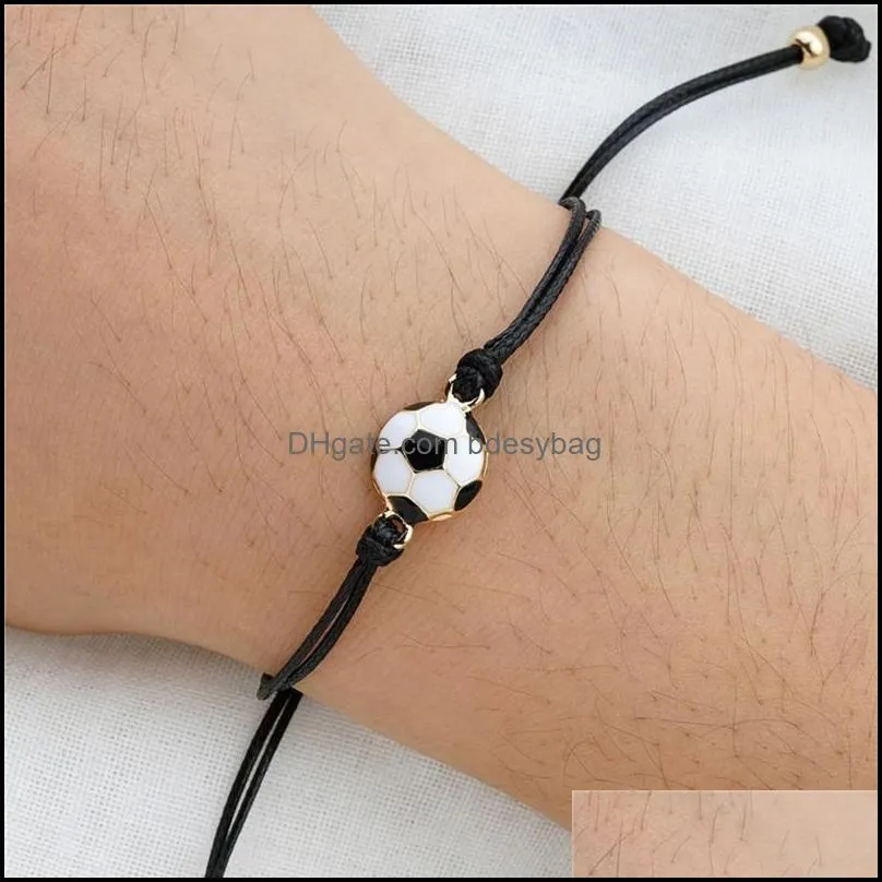 charm bracelets soccer bracelet adjustable rope braided with fits girls women men 101acharm