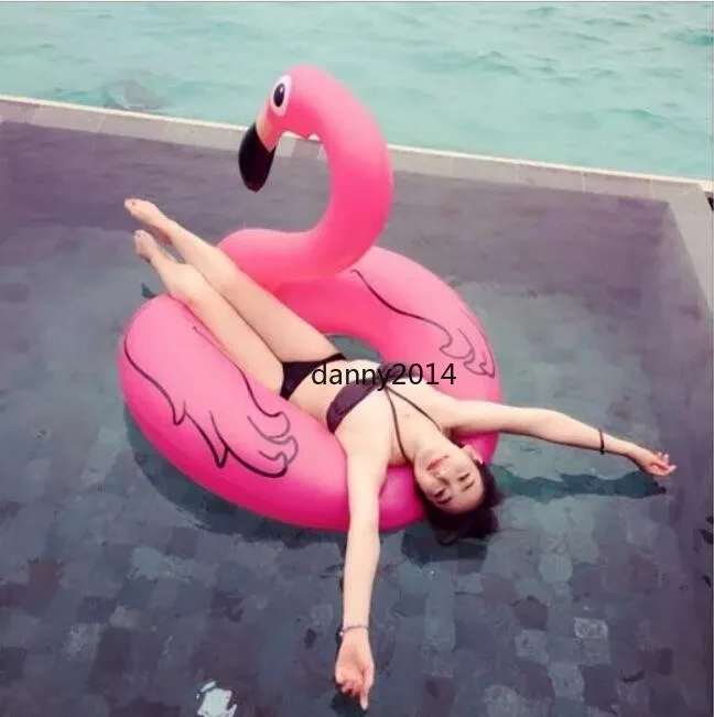 Aufblasbarer Flamingo-Schwimmring Für Kinder – Bunt, Aus PVC, Für Pool & Strand