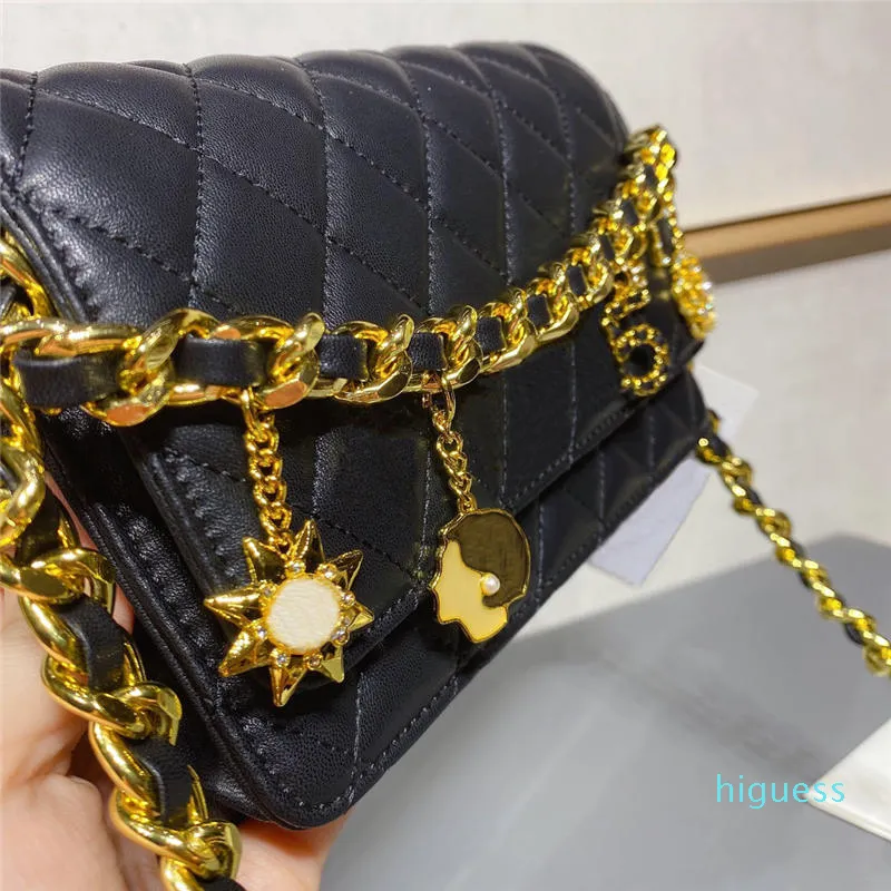 Designer- Chain Shoulder Bag Wallet Crossbody Purses Luxury Drawstring Fashion Vintage Lady Handbags Hasp Bags