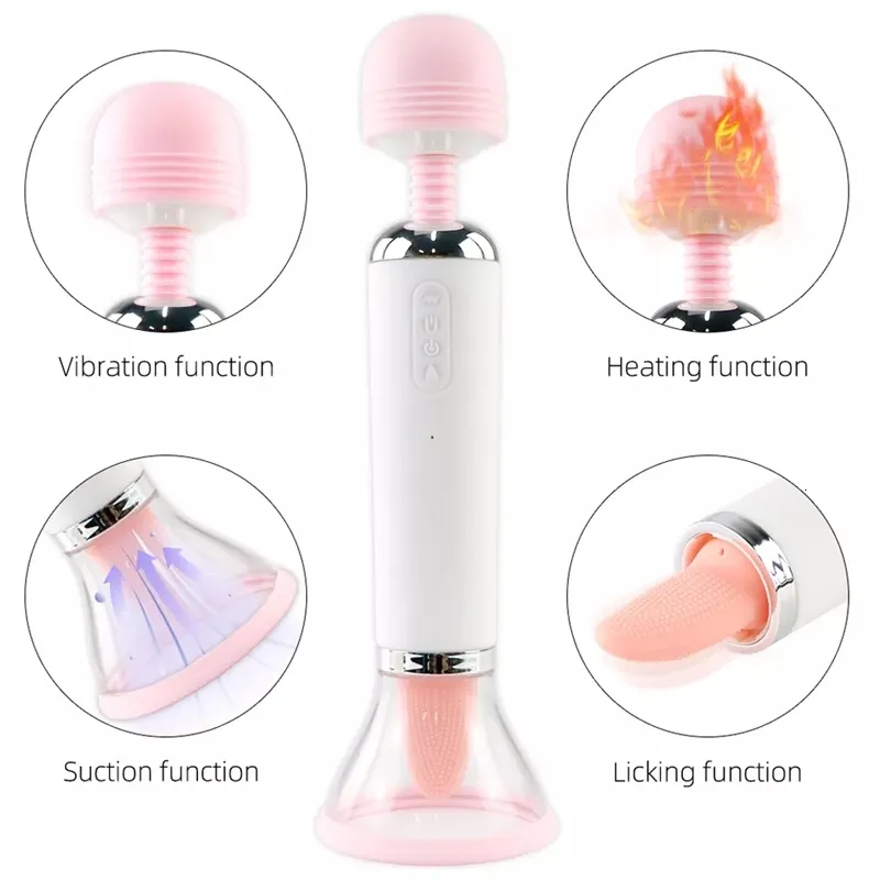 2023 Massager Sex Toy handheld Women Masturbation Toys Adult Female Vibrator Licking Tongue Nipple Clit Stimulator Sucking Pump Best quality