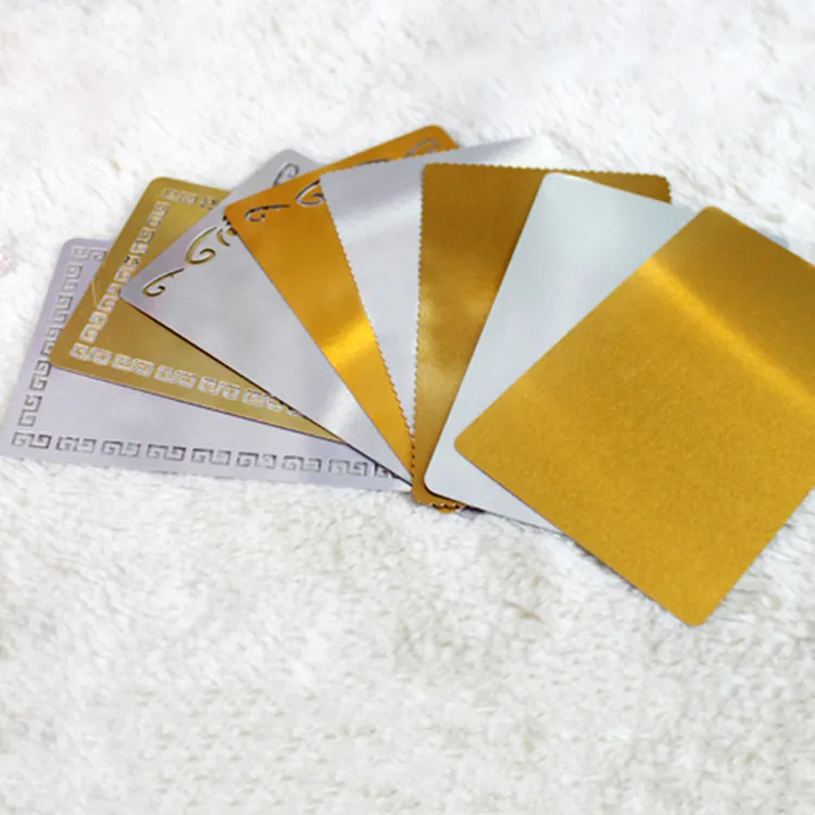 Сублимация металлические файлы визитной карточки печатные бланки алюминиевые карты белая именная карта