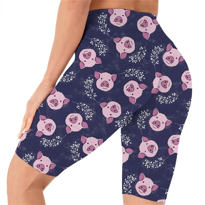 Beau mignon drôle cochon Leggings modèle 3D porc imprimé Shorts femmes Sexy gymnase pantalons de survêtement pour femme Gym sport Shorts W220616