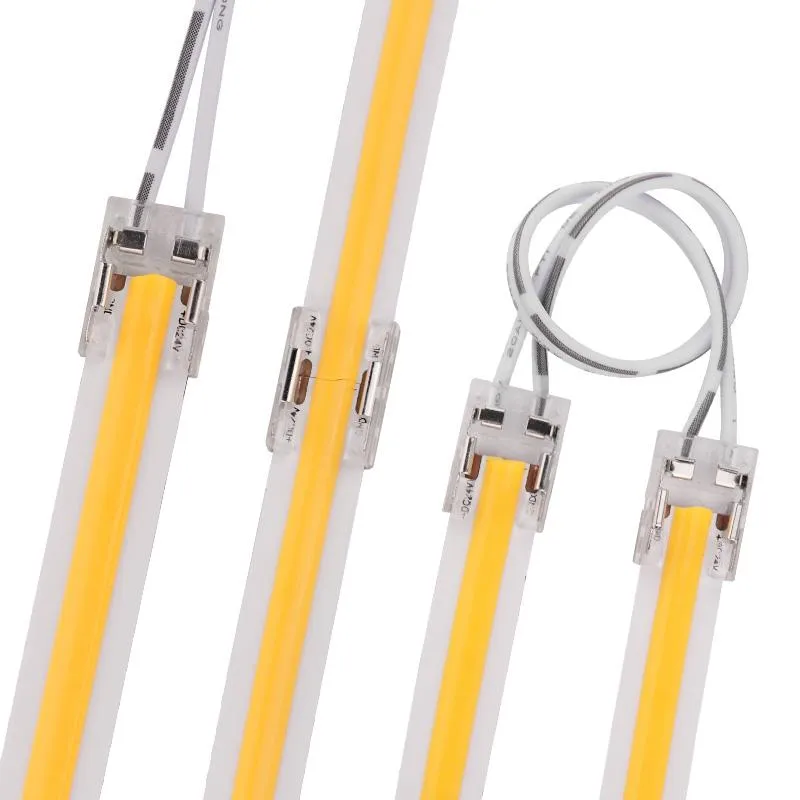 Other Lighting Accessories 5pcs 8mm 10mm 2pin Transparent LED Strip Connector For 2835 3528 COB Lights IP20 Single Dual End ConnectorsOther