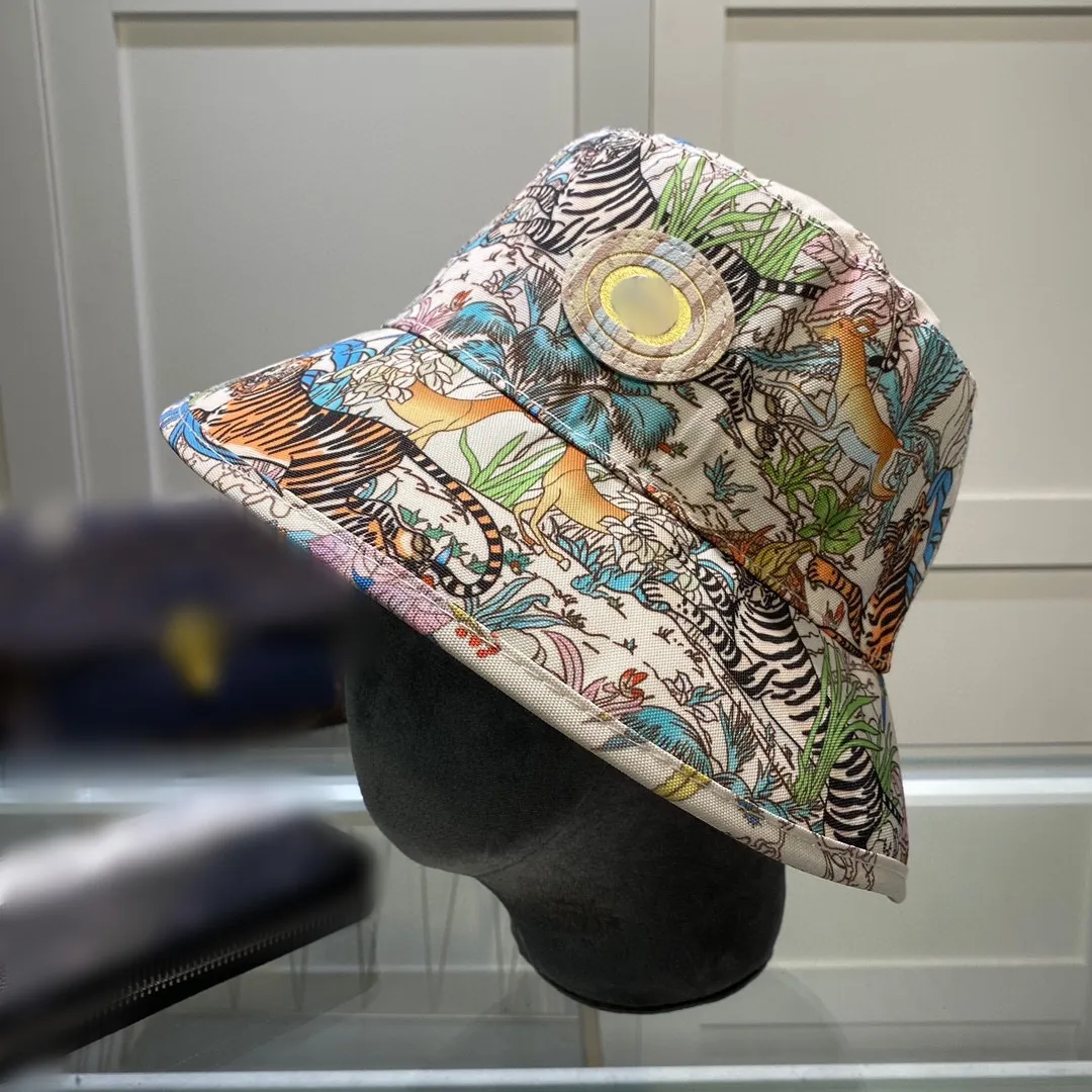 2022 Tiger Print Denim Tiger Bucket Hat For Men And Women Designer Outdoor  Fashion Sunhat From Dvyre, $34.03