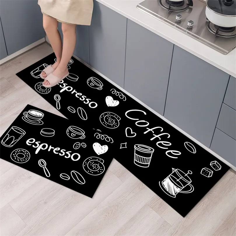 Kitchen Carpet Floor Rug Washable Non-Slip Mat House Hold Long Strip Door Modern Home Decor 220401