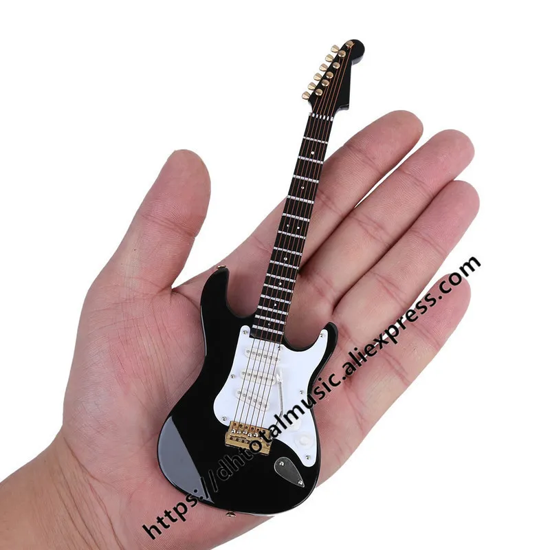 Mini Modelo de Música Miniatura Mini Electric Guitar Exibir guitarras e Caso de qualidade Y200104