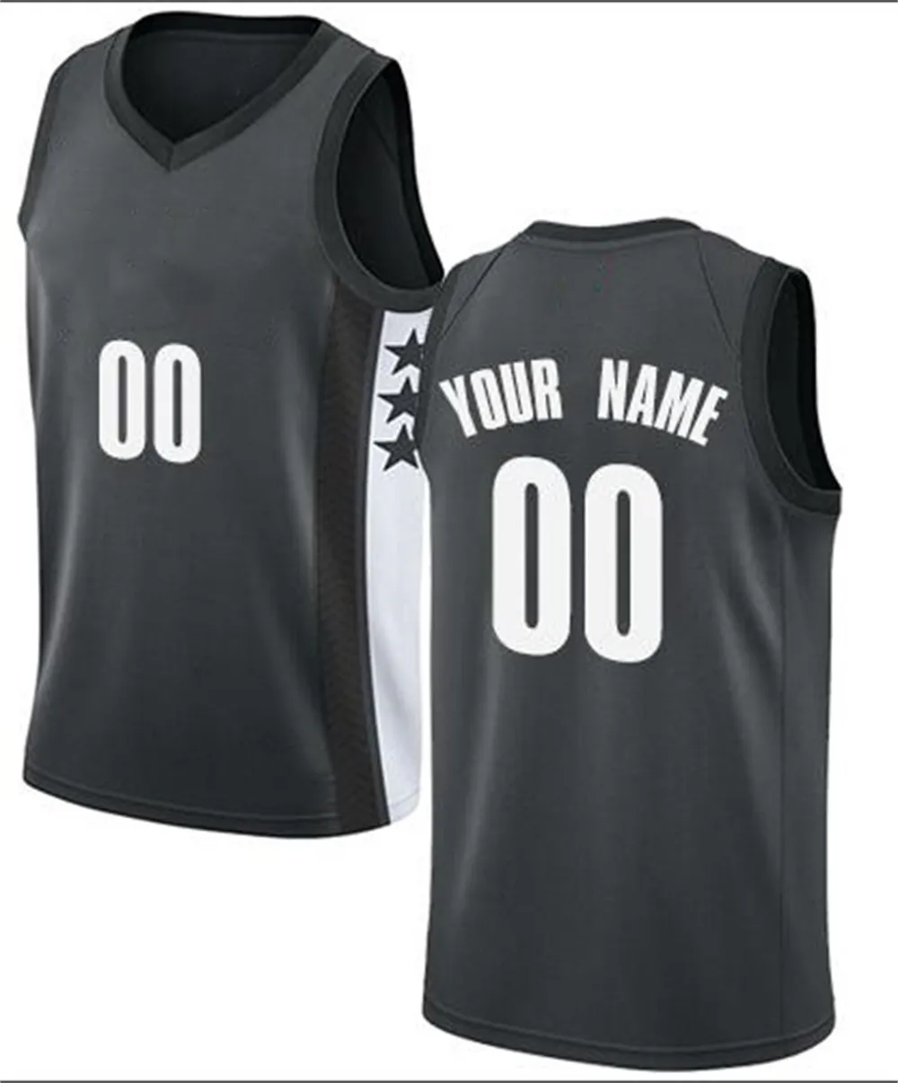 Drukowane Brooklyn Niestandardowe DIY Design Koszulki Koszykówki Dostaci Mundury Zespołu Drukuj Spersonalizowany Numer Nazwa Mężczyźni Kobiety Kids Youth Boys Black Jersey