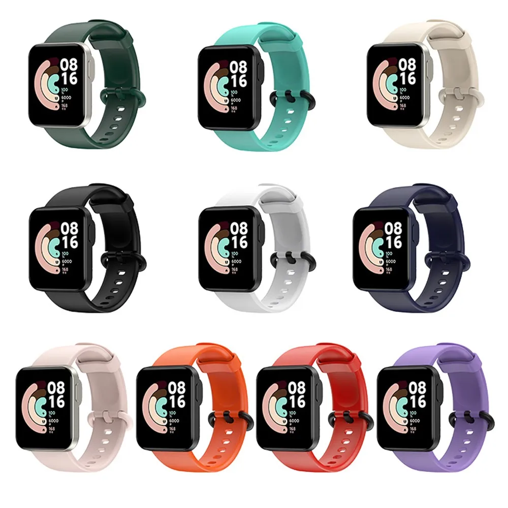 シリコンストラップXiaomi Mi Watch Lite Redmi Watch Bracelet Accessoriesのユニバーサルリストバンド交換用バンドリストストラップ