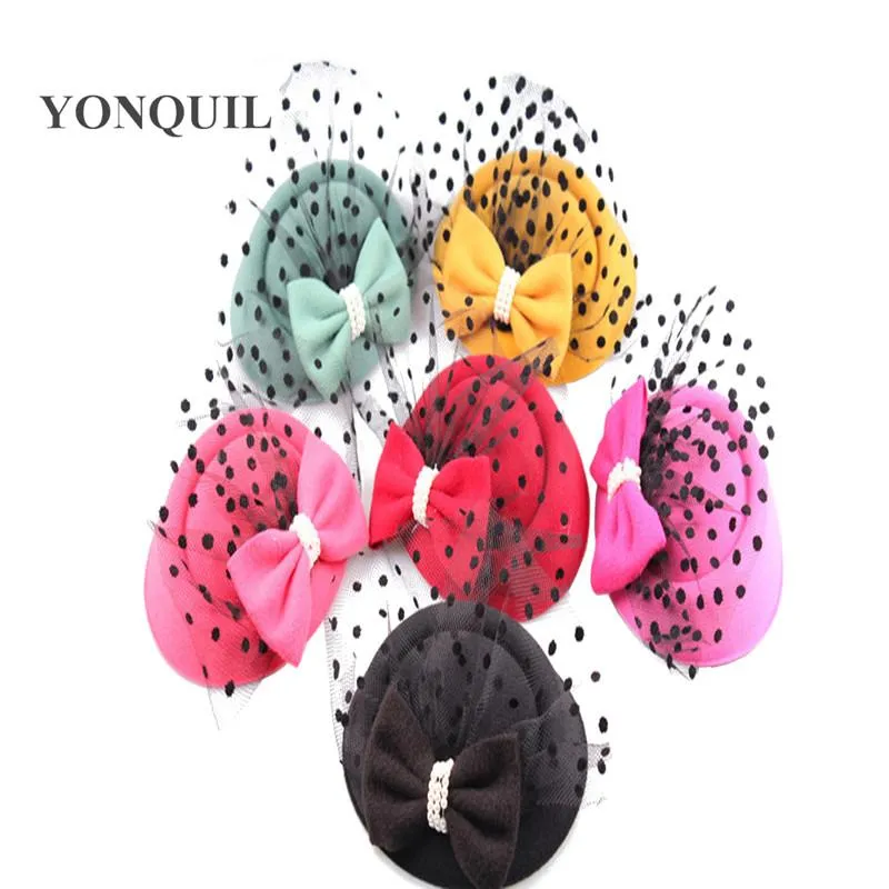 Copricapo Design 6 colori come immagine principale Attraente Fascinator su fermagli per capelli Donna Party Show Cappelli Copricapo Copricapo da chiesa MYQ103Headpi