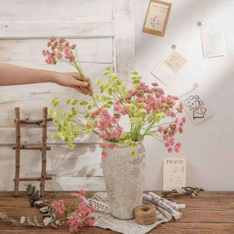 Decorative Flowers & Wreaths Dandelion Artificial Flower Home Wedding Hand Holding Road Lead Decor
