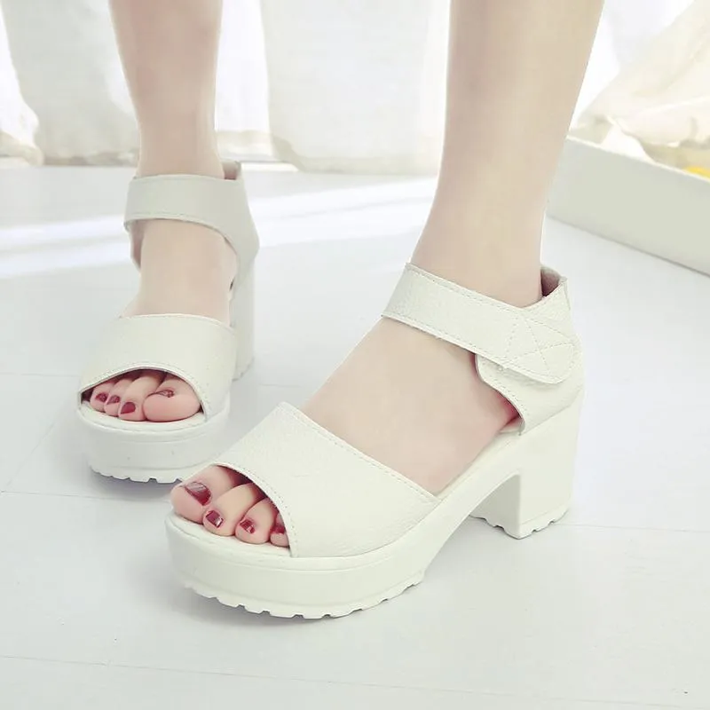 Orta Sandal Kadın Comemore Topuk Basit Moda Sandalet Kadın Balık Ağız Platformu Slingback Kama Ayakkabıları Bayanlar Ayakkabılar 828 Andallar