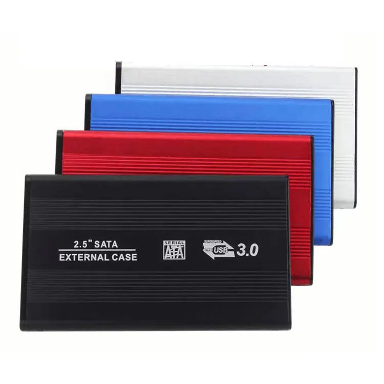 Hubs Portable 2,5 inch SATA USB 3.0 5GBPS SSD Case Hard Disk Drive -behuizing voor laptop/pc Externe HDD -behuizingen Hoge snelheid Mini 100pcs Hoge snelheid