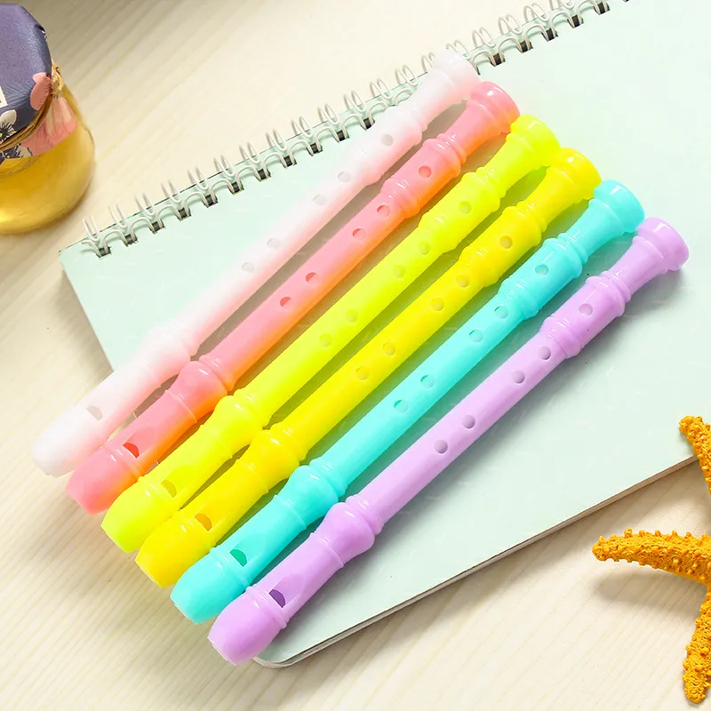 sifflet Gel Stylos mini flûte Modélisation de cadeaux pour enfants Étudiants écrivant 0,38 mm d'encre 6 couleurs