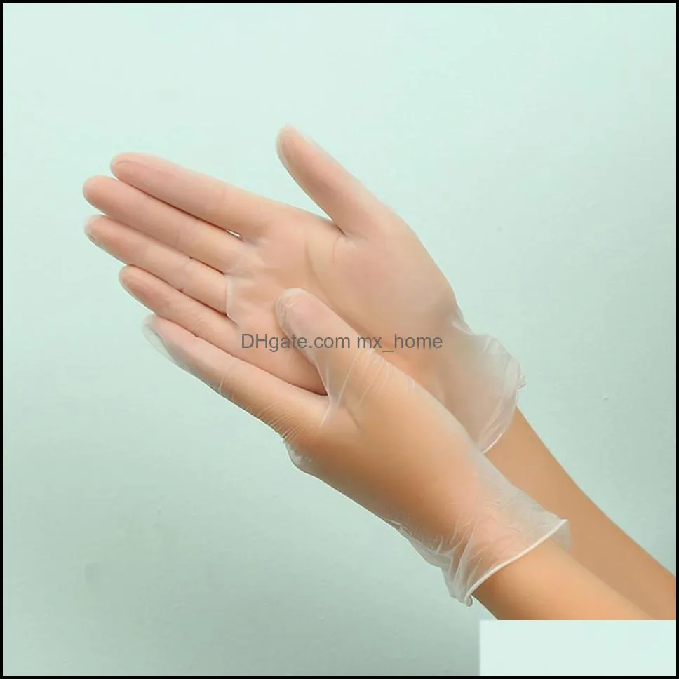 Transparent PVC Gloves Dishwashing Kitchen Latex Rubber Garden Glove Universal For Home Cleaning boxing gloves Freeshipping