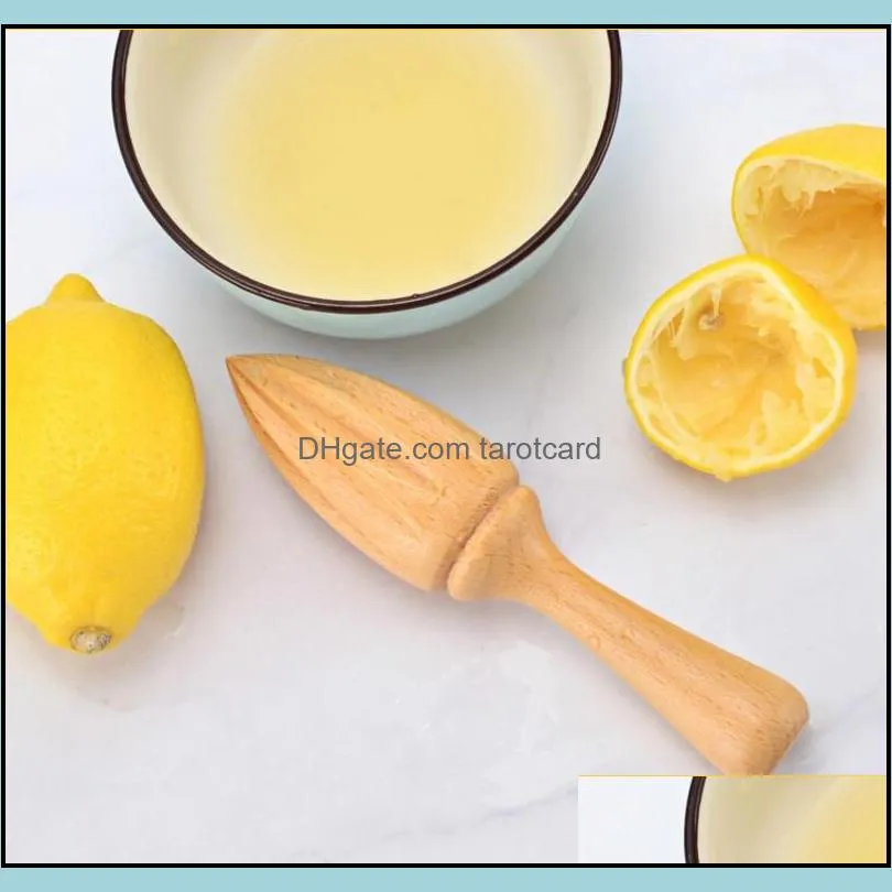 Beech Lemon Juicer Manually Wooden Lemon Squeezer Orange Citrus Juice Extractor Lemon Reamer Without Lacquer Wax
