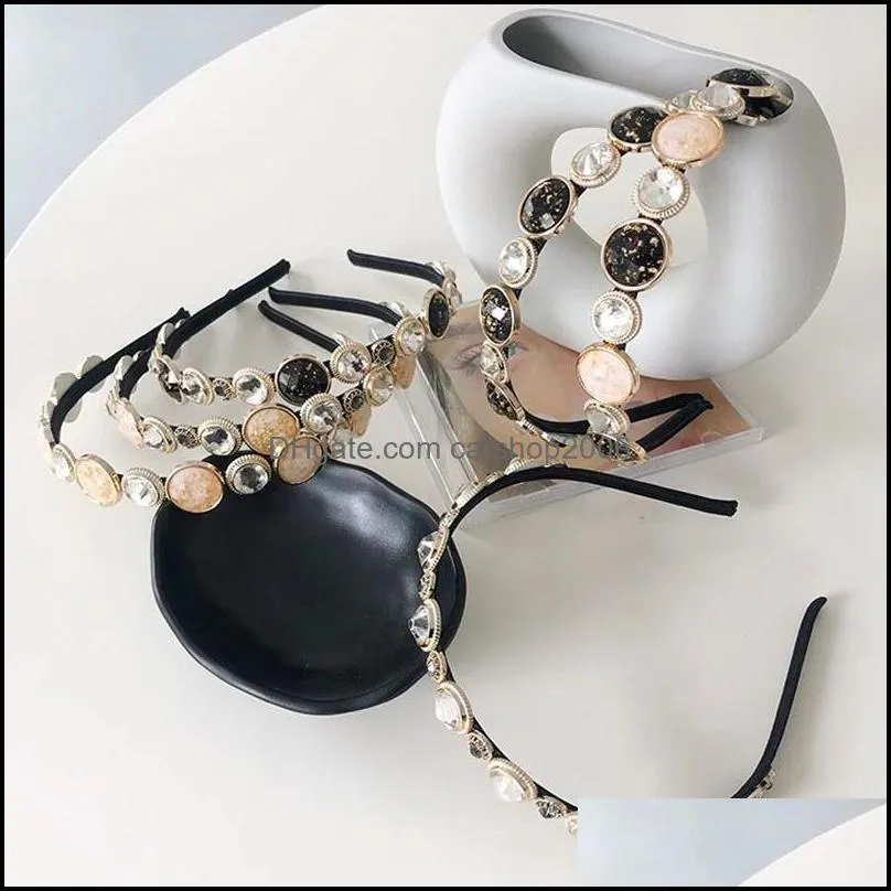 Opaski na głowę biżuteria do włosów elegancka akcesoria dhinestone ręcznie robione luksusowe vintage cienki krawędź barokowe kryształowe pasma włosów perłowe dostawa 2