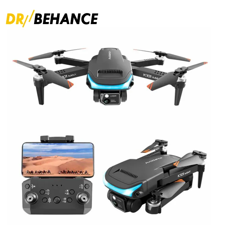 2022 novo k101 max mini drone com dupla câmera 4k HD Localização de fluxo óptico DRON DRON TEMPO em tempo real Helicopter Toys Gifts