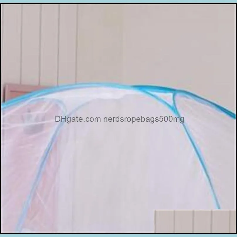 Hot Home Travel Outdoor Mosquito Net For Bed Free Installation Bottomed Folding Single Door Netting Single Twin Queen King Size 647 S2