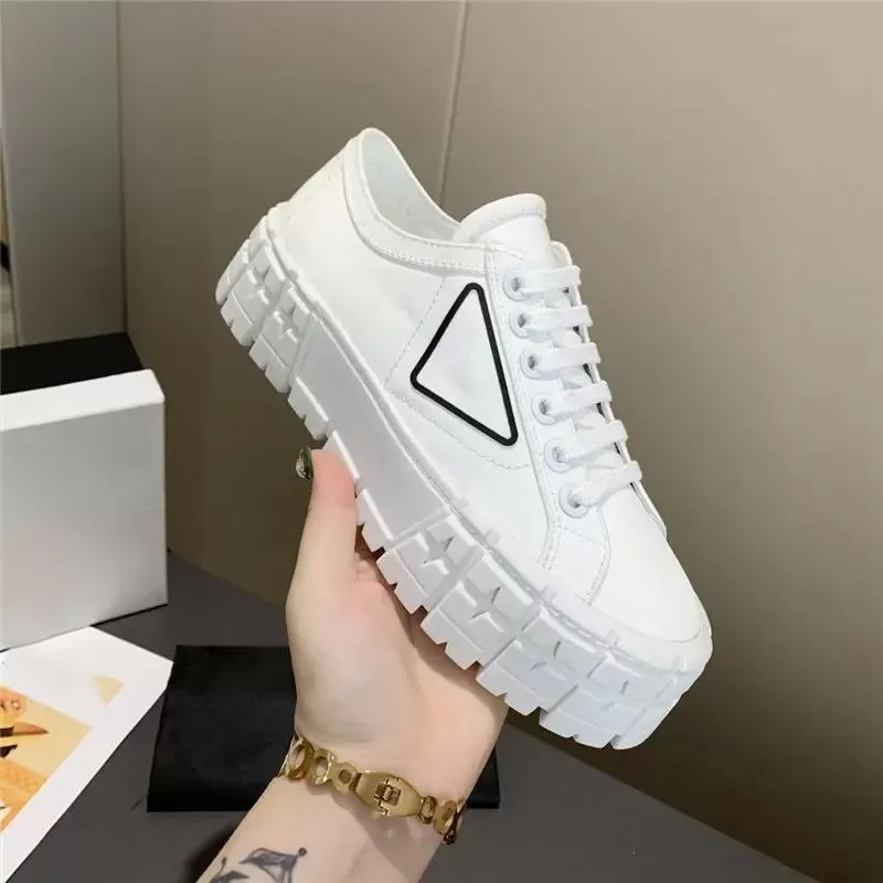 Designer Sneakers Gabardine Nylon Casual Shoes Brand Wheel Trainers Luxury Canvas Sneaker Fashion Platform Solid Heighten Shoe With Box