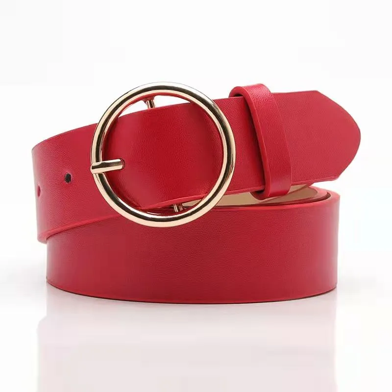 Belts European And American Women'S Simple Versatile Square Buckle Belt