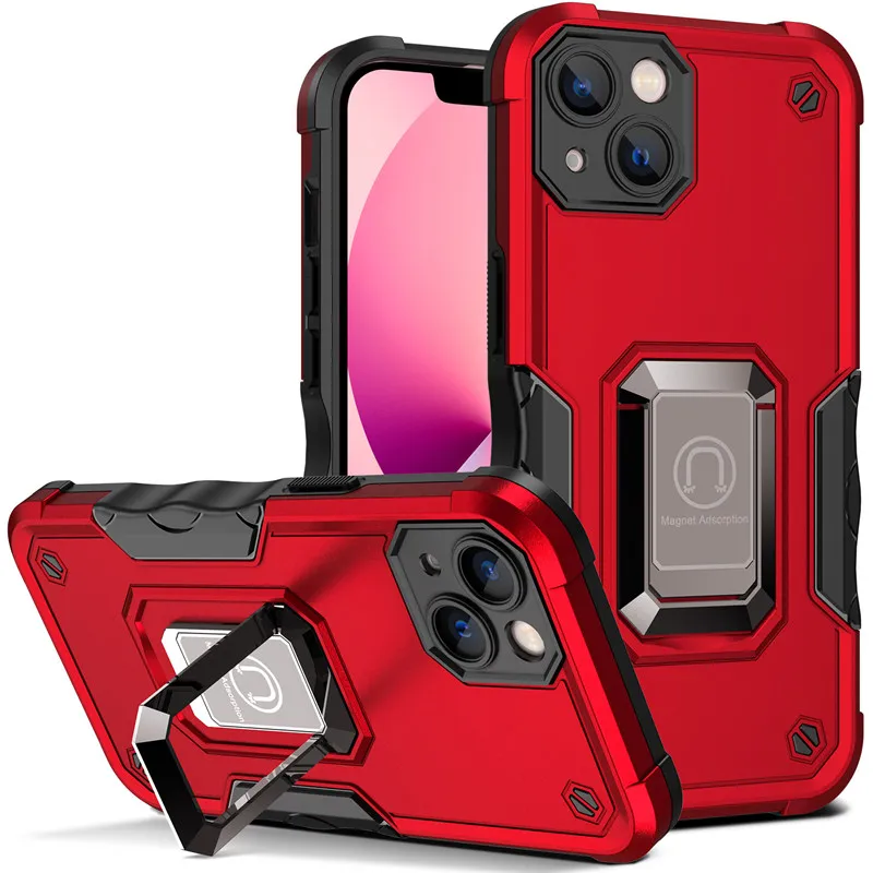 Dla iPhone 14 Magnetyc Kickstand Case Hybrydowe uchwyt na uchwyt samochodu Ring Town dla Apple 14pro Max 13 13pro 12 12pro 11 11 Pro XS XS XR 6 6p 7 7p 8 8 8plus