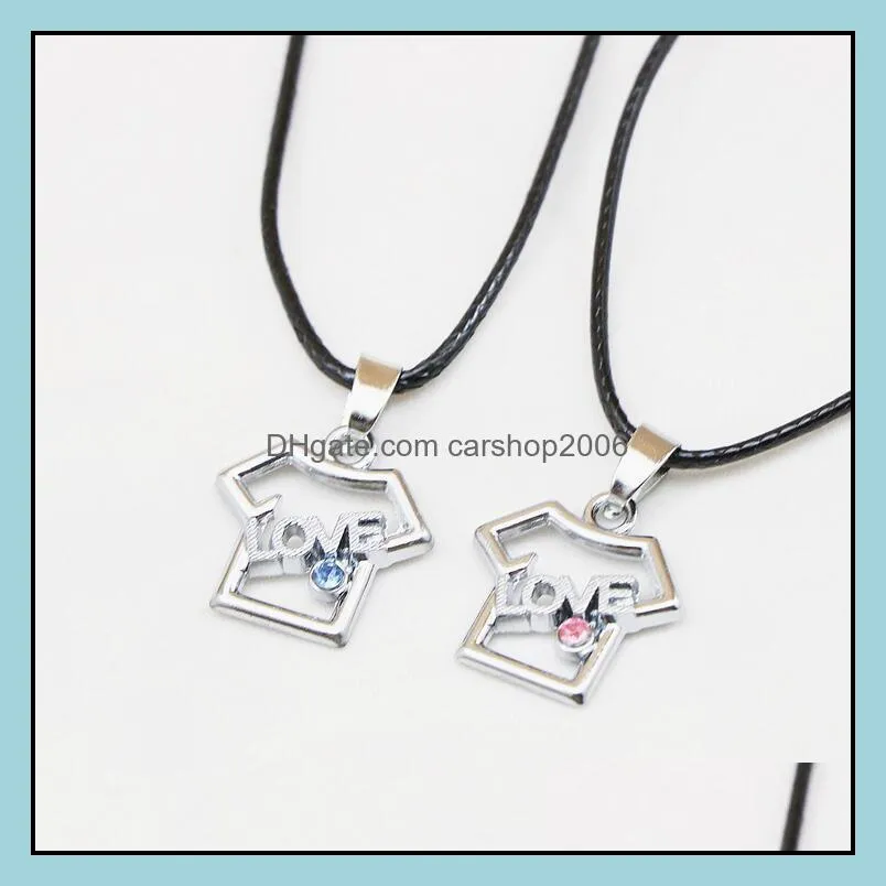 couple necklace necklaces hot sale real lover pendants pu chain necklaces for women girl fashion jewelry wholesale free shipping